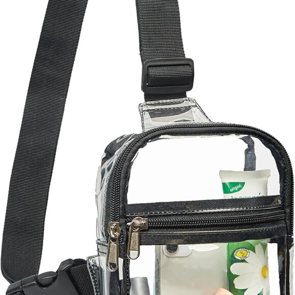 Jewelry - Clear Small Sling Bag, Heavy Duty Clear Purse Fanny Packs, Cute Chest Crossbody